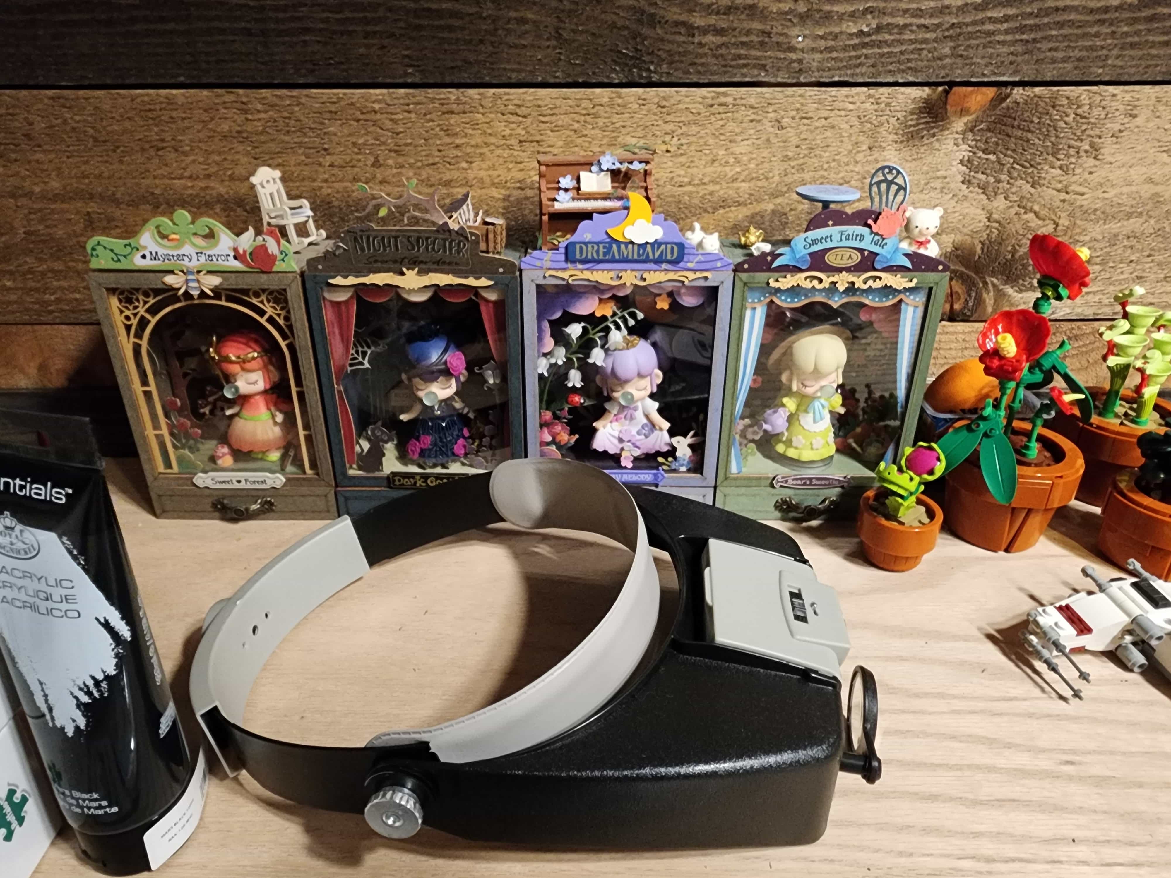 My workshop desk with some models